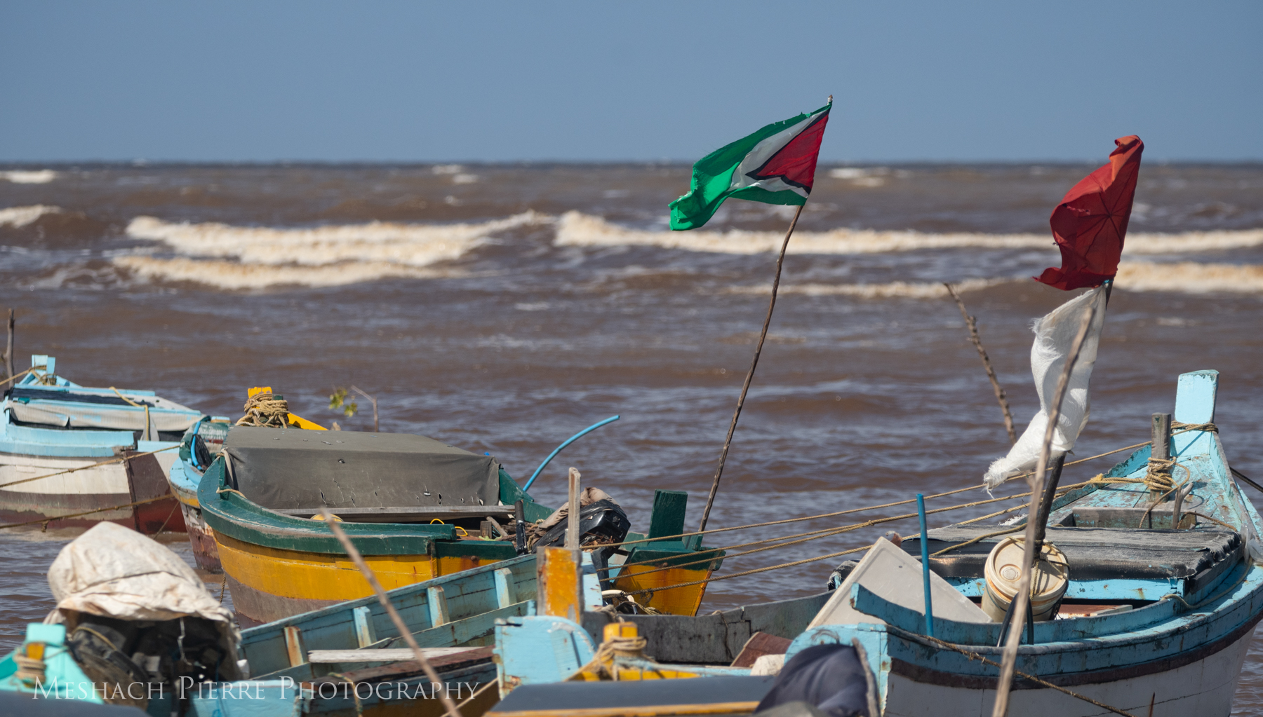 Boats at Hope Beach, Guyana