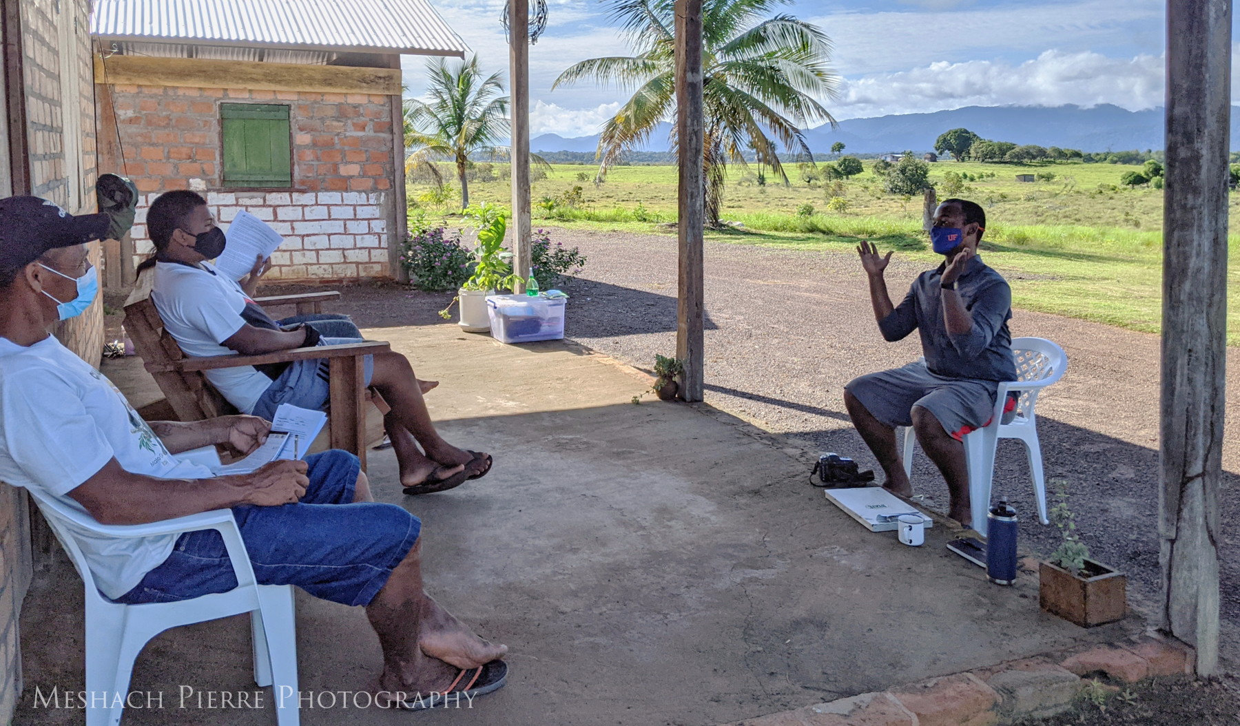 Human-jaguar conflict research team at Karasabai village