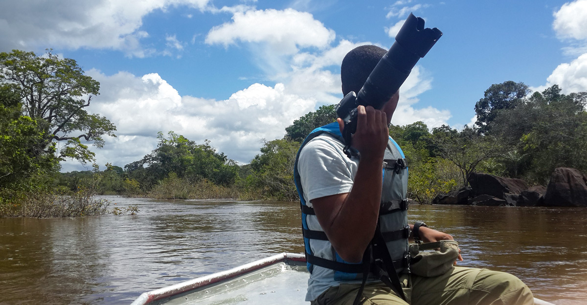 Me with my camera on the Essequibo river
